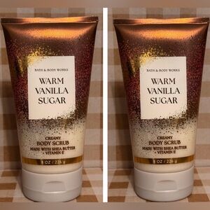 NEW B&BW *Two* Warm Vanilla Sugar Creamy Body Scrub, 8 oz each